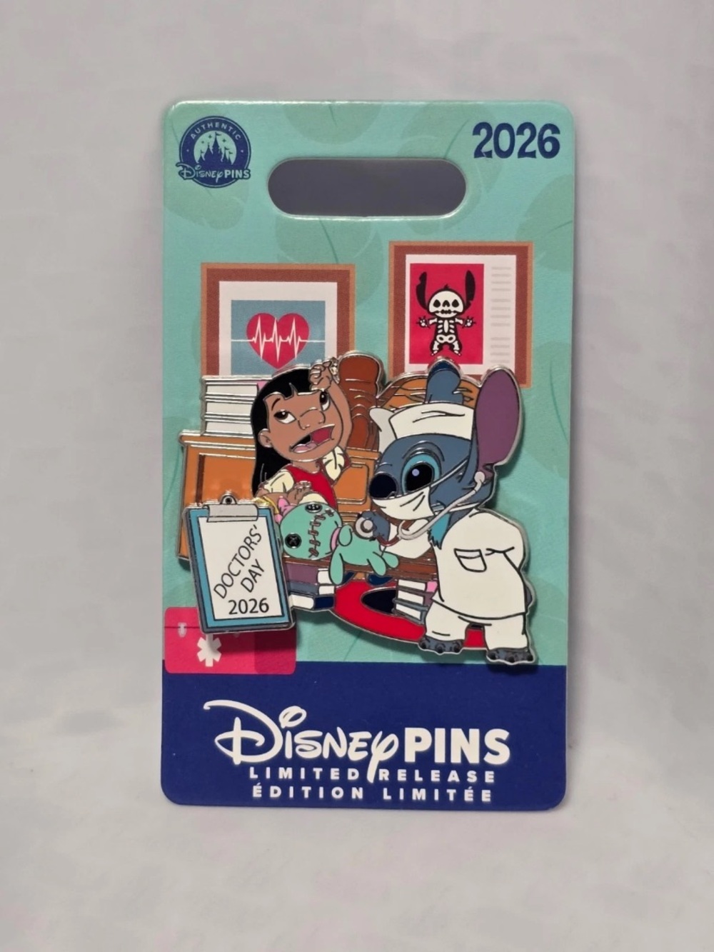 Disney Limited Release Doctors' Day 2026 Lilo & Stitch Single Collectible Pin